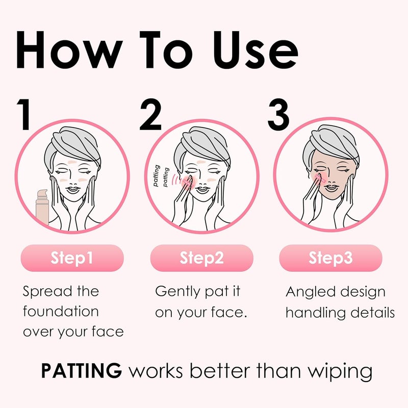 COOL-ANGLE 5Pcs Pink Makeup Sponge For Foundation Concealer And Powder, latex free Blender Sponge For Natural And Easy Makeup Soft Long-lasting And Beginner-friendly, Medium - Image 5